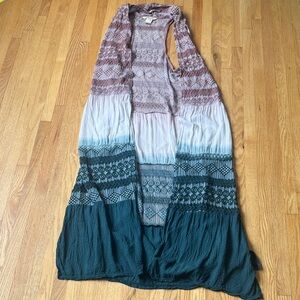 Sundance Earthy Toned Crochet Knit Vest